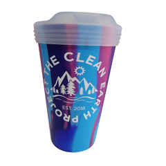 TCEP Reusable Pint & Lid  Arctic Sky 16 oz from The Clean Earth Project